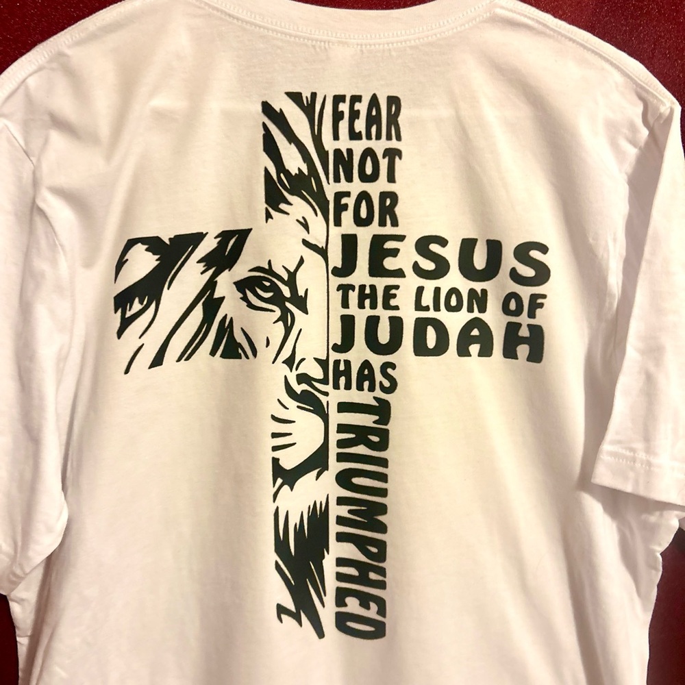 White Graphic T-Shirt with Inspirational Print